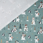 Katoenjersey Little Snowman, oudmintgroen