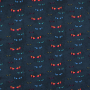 Tissu jersey de coton Spooky Eyes, bleu foncé