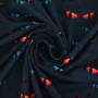 Tissu jersey de coton Spooky Eyes, bleu foncé