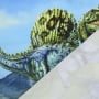 Baumwolljersey T-Rex World Panel Dino Place 150 x 70 cm