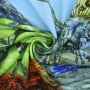 Baumwolljersey T-Rex World Panel Dino Place 150 x 70 cm