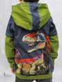 Tissu jersey coton panneau dinosaure T-Rex World Allosaurus, 150 x 70 cm