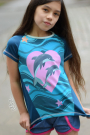 Katoenjersey uni, blauwpetrol