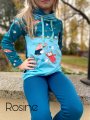 Katoenjersey uni, blauwpetrol