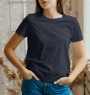 Katoenjersey uni, donkerblauw