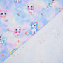 Tissu jersey de coton Licorne Unicorn, bleu clair