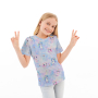 Tissu jersey de coton Licorne Unicorn, bleu clair