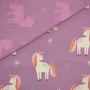 Katoenjersey Unicorn Love, mauve
