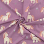 Katoenjersey Unicorn Love, mauve