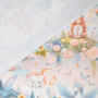 Tissu jersey de coton Licornes Unicorns, abricot