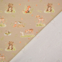 Katoenjersey bosdieren, beige