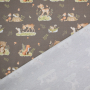 Baumwolljersey Waldtiere, taupe