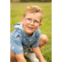 Baumwolljersey Whales Poppy, jeansblau