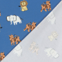 Baumwolljersey Wild Animals, blau