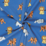 Baumwolljersey Wild Animals, blau