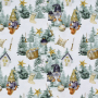 Cotton jersey Winter Gnomes, off white