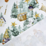 Cotton jersey Winter Gnomes, off white
