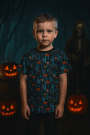 Baumwolljersey Zombie, schwarz