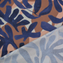 Tissu satin de coton Abstract Leaves,, pourpre