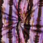 Tissu satin de coton rayé abstrait Batik Abstract Stripes, pourpre