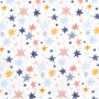 Baumwollstoff Color Stars, blau