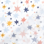 Baumwollstoff Color Stars, blau
