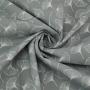 Baumwollstoff Cretonne Ginkgoblatt, grau