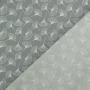 Baumwollstoff Cretonne Ginkgoblatt, grau