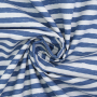 Baumwollstoff Cretonne Streifen, blau