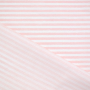 Tissu coton cretonne rayé, rose