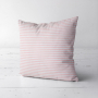Tissu coton cretonne rayé, rose