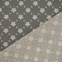 Baumwollstoff Cretonne Weihnachtsflöckchen, grau