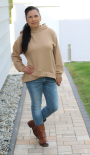 Baumwollwaffeljersey  uni, camel