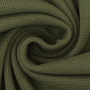 Tissu jersey coton gaufré Lilli, kaki