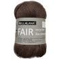 Pelote de laine coton recyclé & viscose BellaLana FAIR, 50g, marron