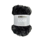 Pelote de laine fourrure BellaLana Cosy 50g, noir