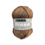 Pelote de laine acrylique & polyester BellaLana Dream, 100 g, beige-marron