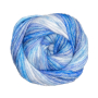 Pelote de laine modal BellaLana Filigran, 100g, blanc-bleu