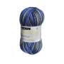 Pelote de laine à chaussettes laine vierge & polyamide BellaLana Gute Laune 100gr, bleu-anthracite