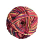 Pelote de laine à chaussettes laine vierge & polyamide BellaLana Gute Laune 100gr, rouge-orange