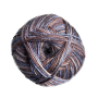 Pelote de laine à chaussettes laine vierge & polyamide BellaLana Gute Laune 100gr, marron-gris
