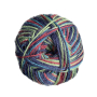 Pelote de laine à chaussettes laine vierge & polyamide BellaLana Gute Laune 100gr, vert-rouge