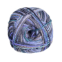 Pelote de laine à chaussettes laine vierge & polyamide BellaLana Gute Laune 100gr, bleu pétrole-lila