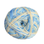 Pelote de laine à chaussettes laine vierge & polyamide BellaLana Gute Laune 100gr, beige-bleu