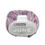 Pelote de laine douce polyester & polyacrylique BellaLana June 100g, gris-pourpre