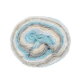 Pelote de laine douce coton recyclé & polyacrylique BellaLana Regenbogen 150g, beige-bleu pétrole