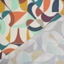 Gecoate katoen Abstract Style, cremekleurig