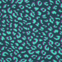 Gecoate katoen Animal Skin, donkerpetrol