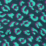 Gecoate katoen Animal Skin, donkerpetrol