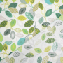Tissu enduit coton déperlant Feuilles Color Leaves, blanc
